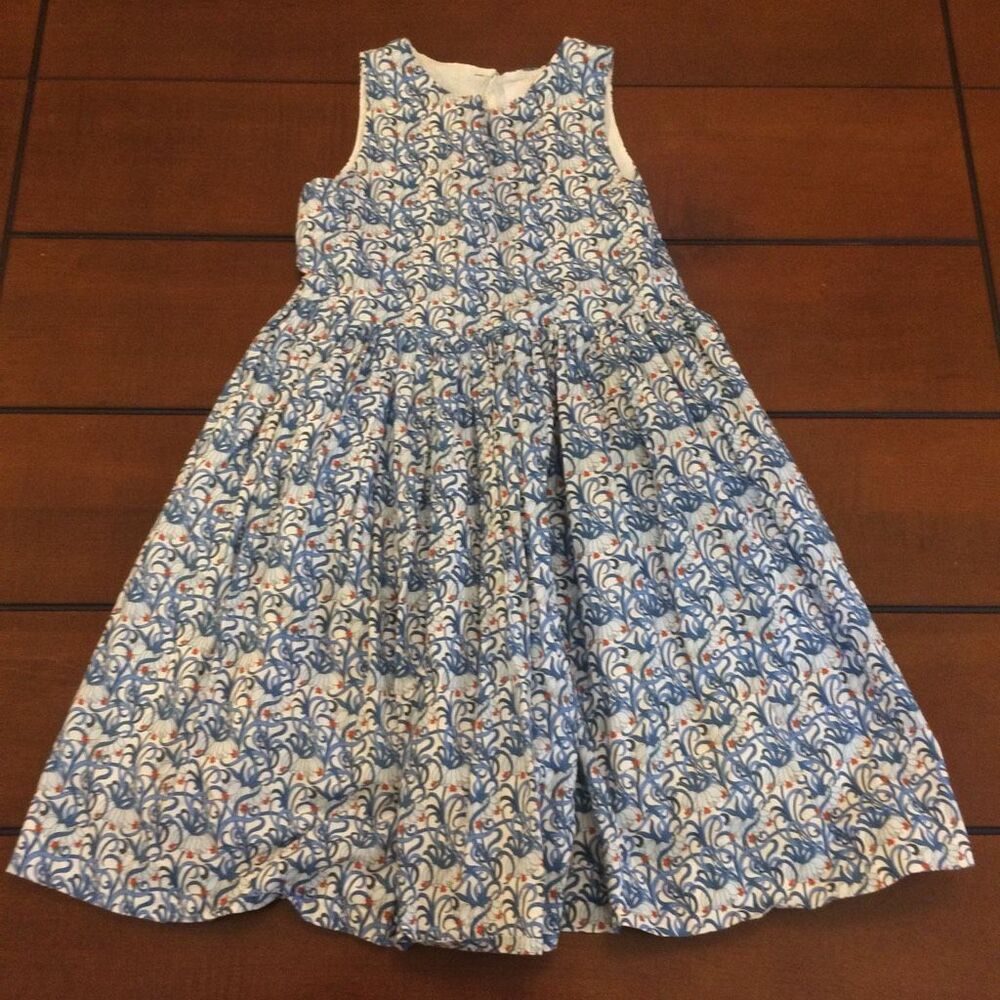 Jacadi Paris dress little girls blue size 8